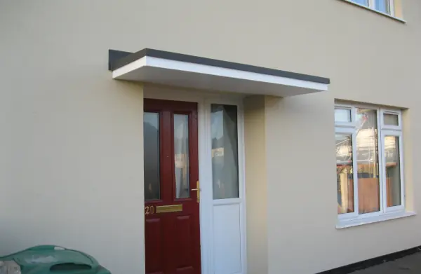 Wentworth Plastics GRP canopies can sleeve existing concrete canopies.