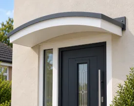 Wentworth Plastics Large Contemporary Arched GRP Door Canopy.