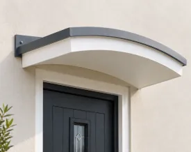 Wentworth Plastics Small Contemporary Arched GRP Door Canopy.